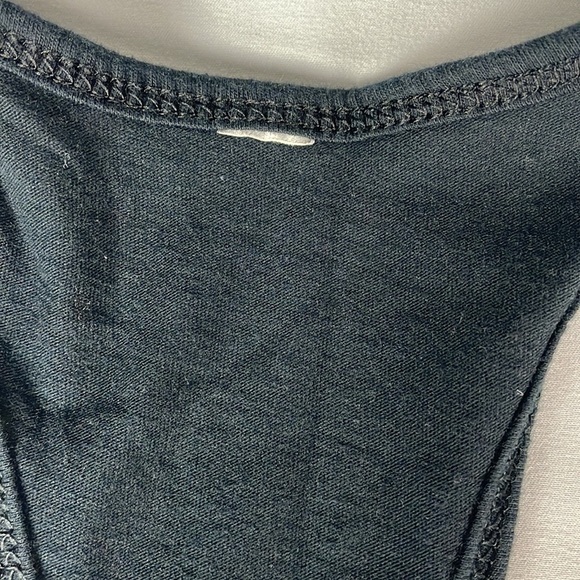 Black Racer Back Sleeveless Tank Top Bright Yellow Graphic - Picture 6 of 6